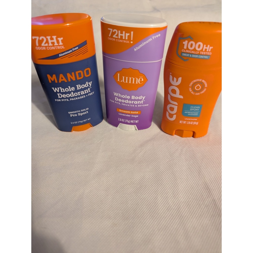 Premium Deodorant Bundle – 3 New Sticks Lume  & Carpe